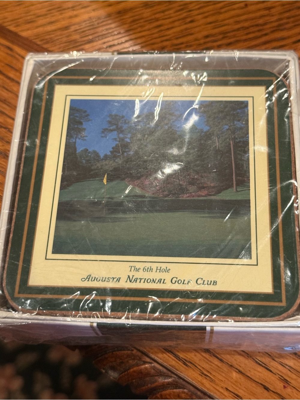 Augusta National Golf Club The 6th Hole Decorative Coaster - Green